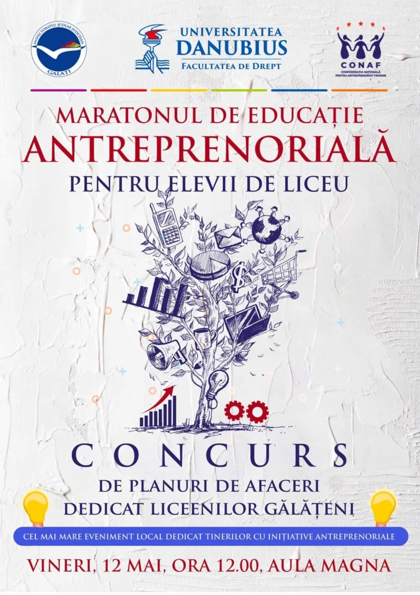 „Maratonul de educație antreprenorială”, dedicat liceenilor gălățeni