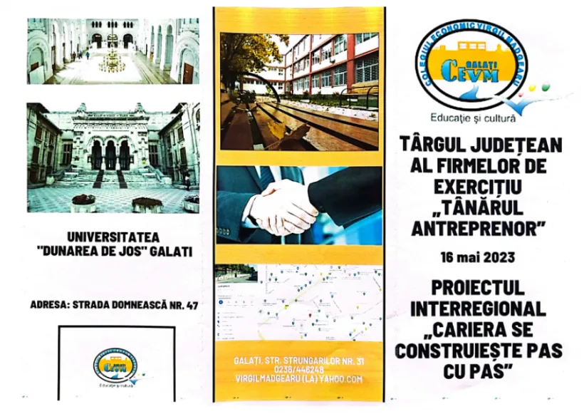 250 de elevi din Galați și din țară, așteptați la Târgul „Tânărul antreprenor”