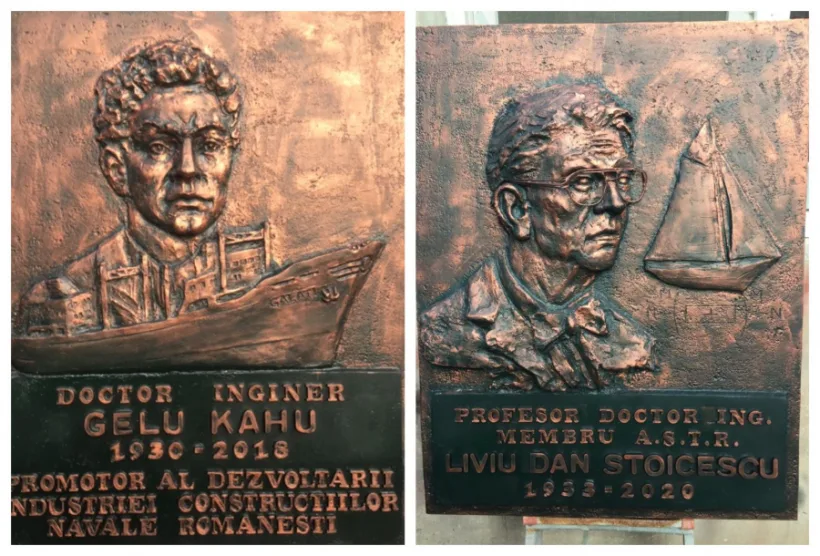 Dezvelirea unei galerii de basoreliefuri ale unor profesori de la Facultatea de Arhitectură Navală