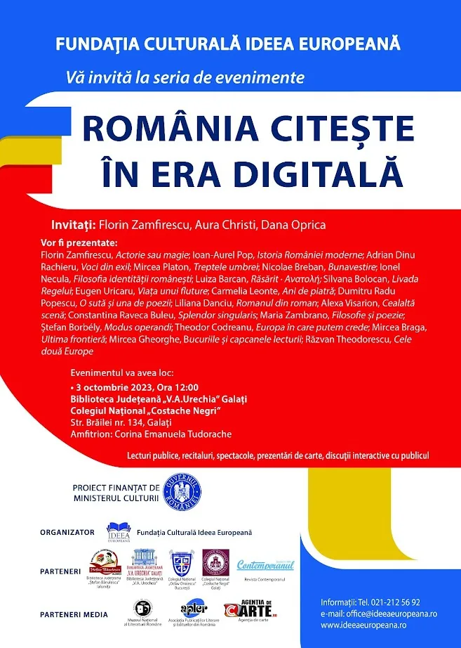Evenimentul „România citește în era digitală”, la Colegiul Național „Costache Negri”