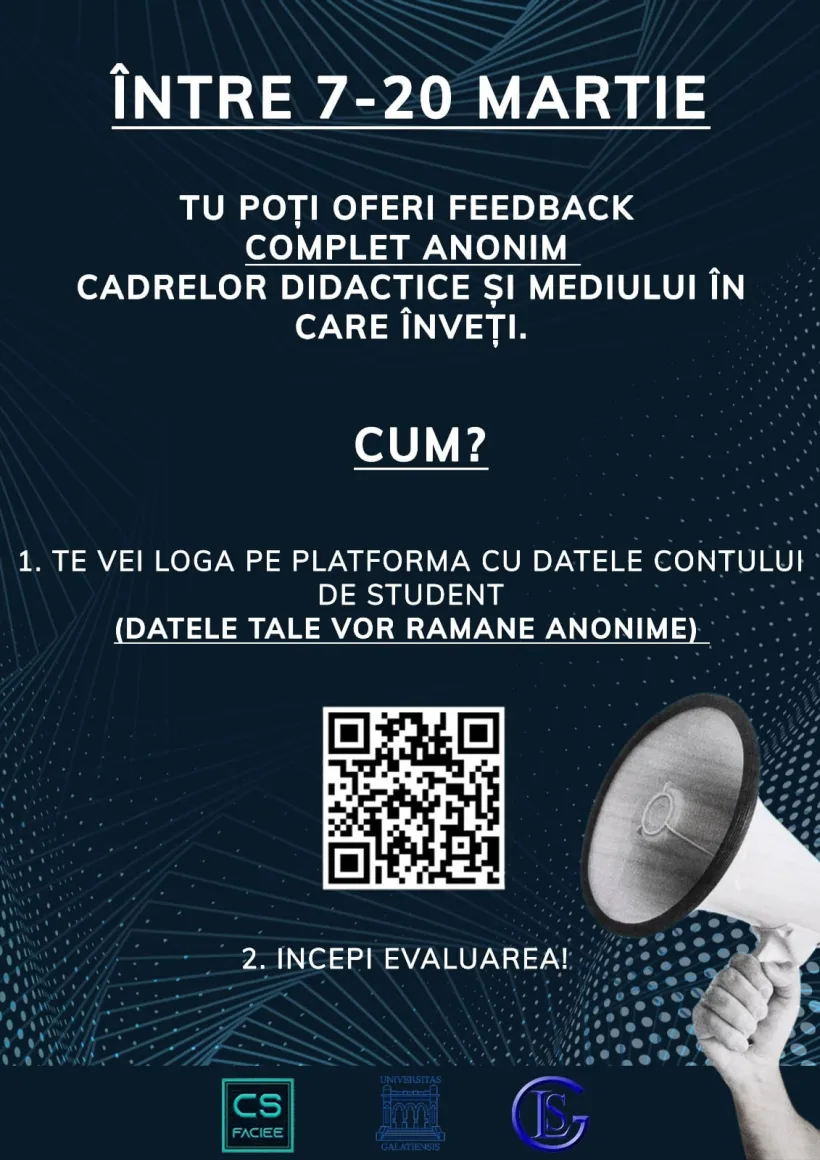 Studenții Universității „Dunărea de Jos” din Galați își pot evalua profesorii