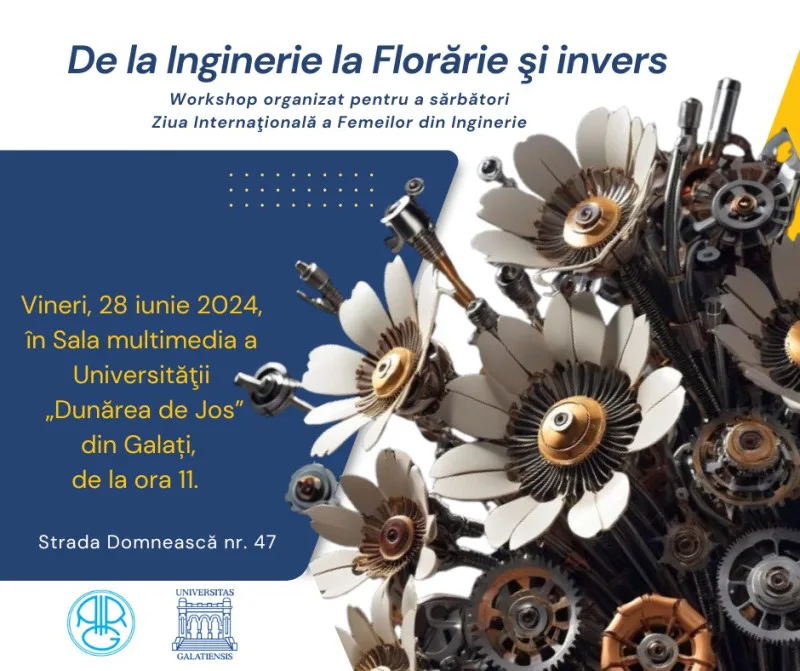 Workshop despre aranjamente florale, la Universitate, cu ocazia Zilei Internaționale a Femeilor din Inginerie