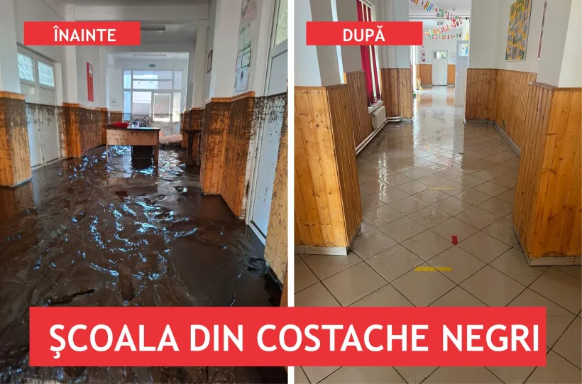 Toți elevii din localitățile gălățene inundate revin, de marți, la școală