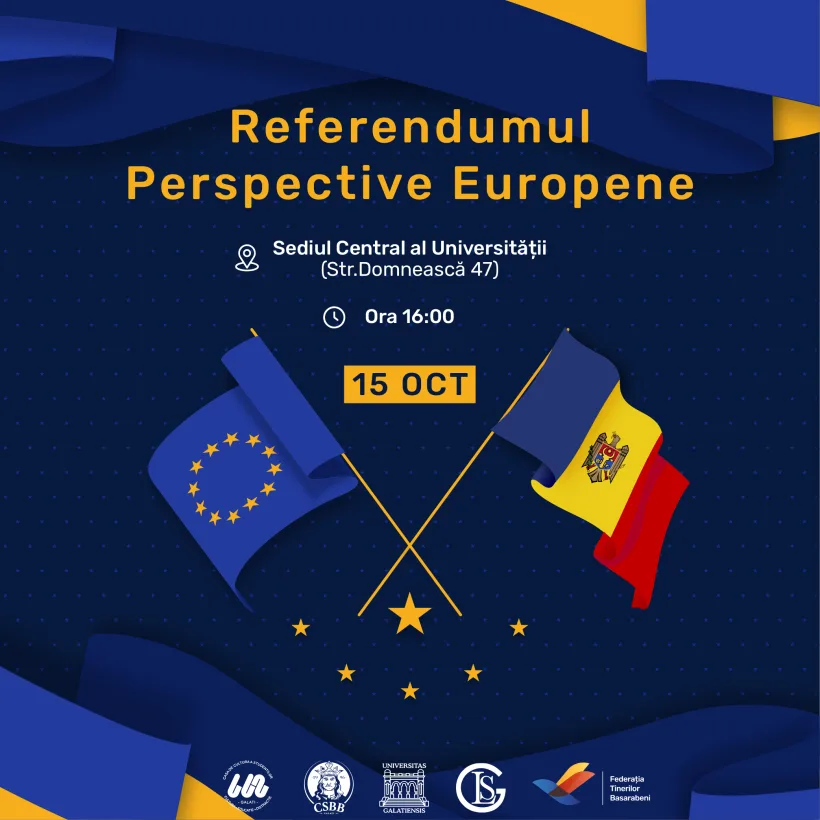Conferință pe tema viitorului european al Republicii Moldova, organizată de studenții basarabeni din Galați