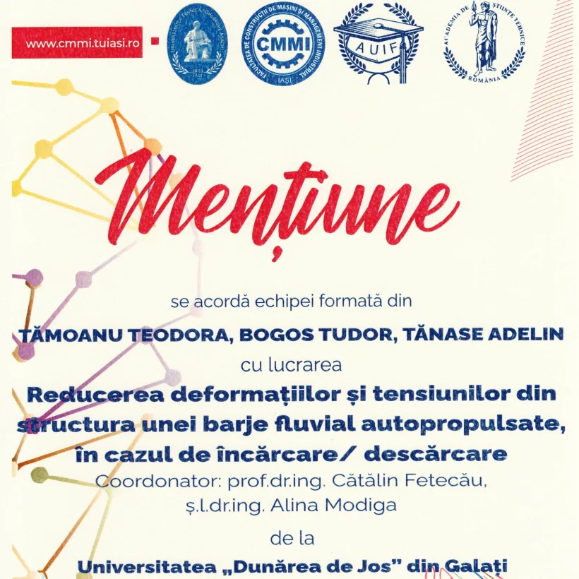Rezultat bun obținut de studenții Facultății de Inginerie Galați la un concurs din Iași
