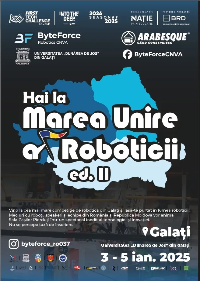 „Marea Unire a Roboticii”, la Galați, între 3 și 5 ianuarie