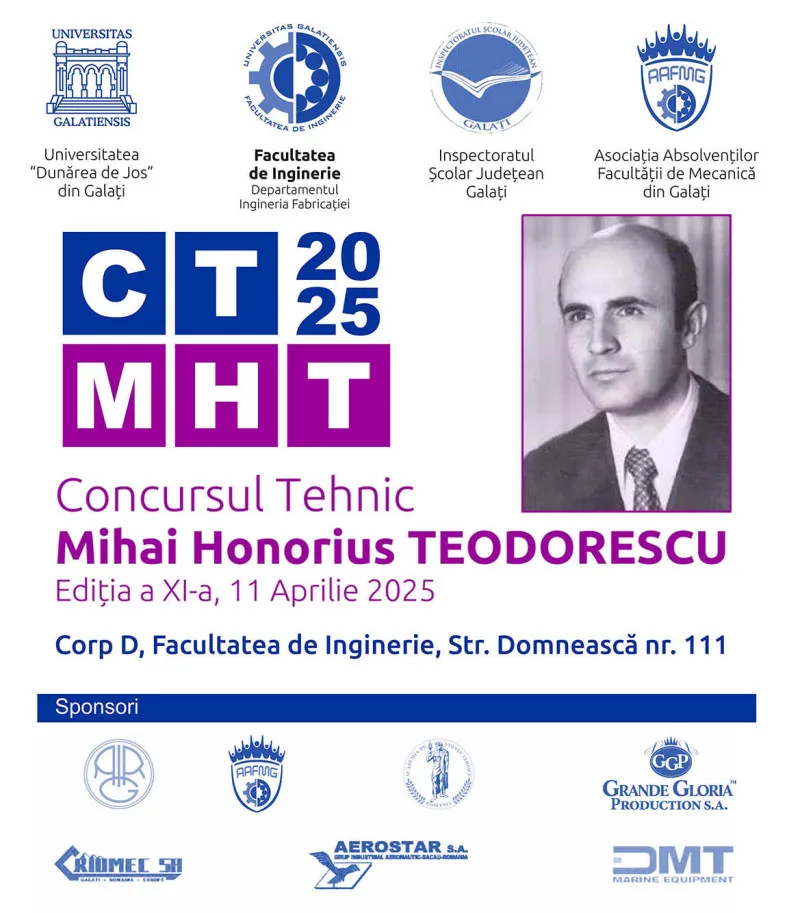 Concursul Tehnic „Mihai Honorius Teodorescu”, organizat de Facultatea de Inginerie din Galați
