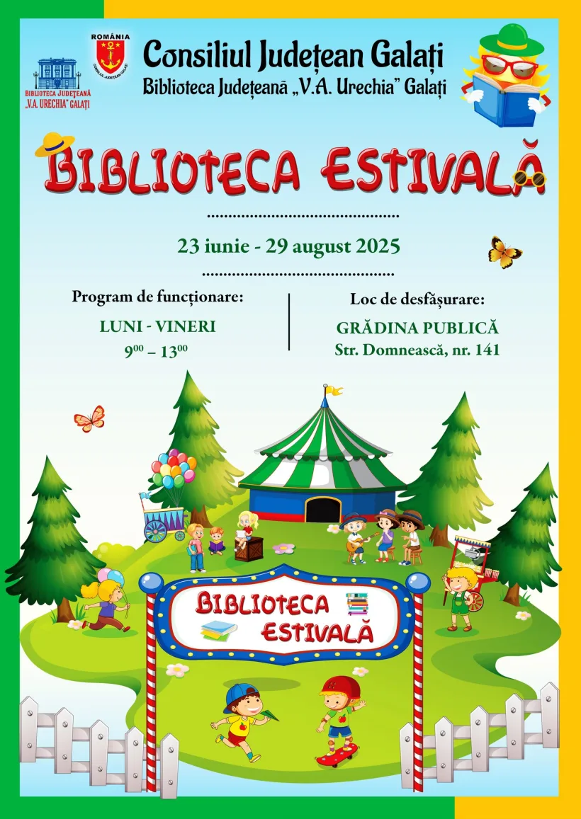 S-a redeschis Biblioteca Estivală din Galați, în Grădina Publică