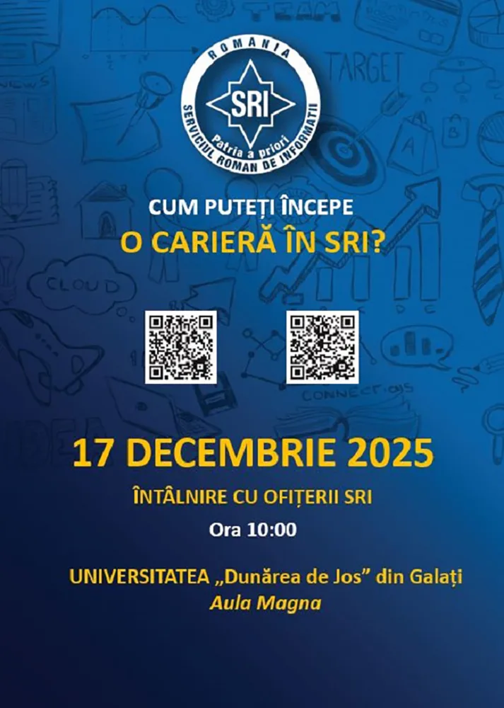 SRI vine la Universitatea „Dunărea de Jos” din Galați