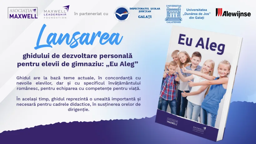 Ghid de dezvoltare personală pentru elevi, lansat la Universitatea „Dunărea de Jos” din Galați