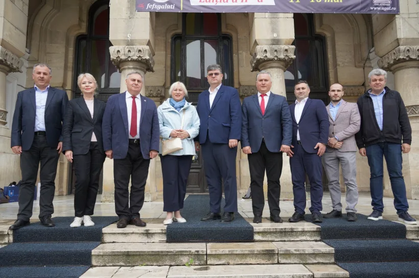 Profesori ucraineni și oameni de afaceri, în vizită la Universitatea „Dunărea de Jos” din Galați