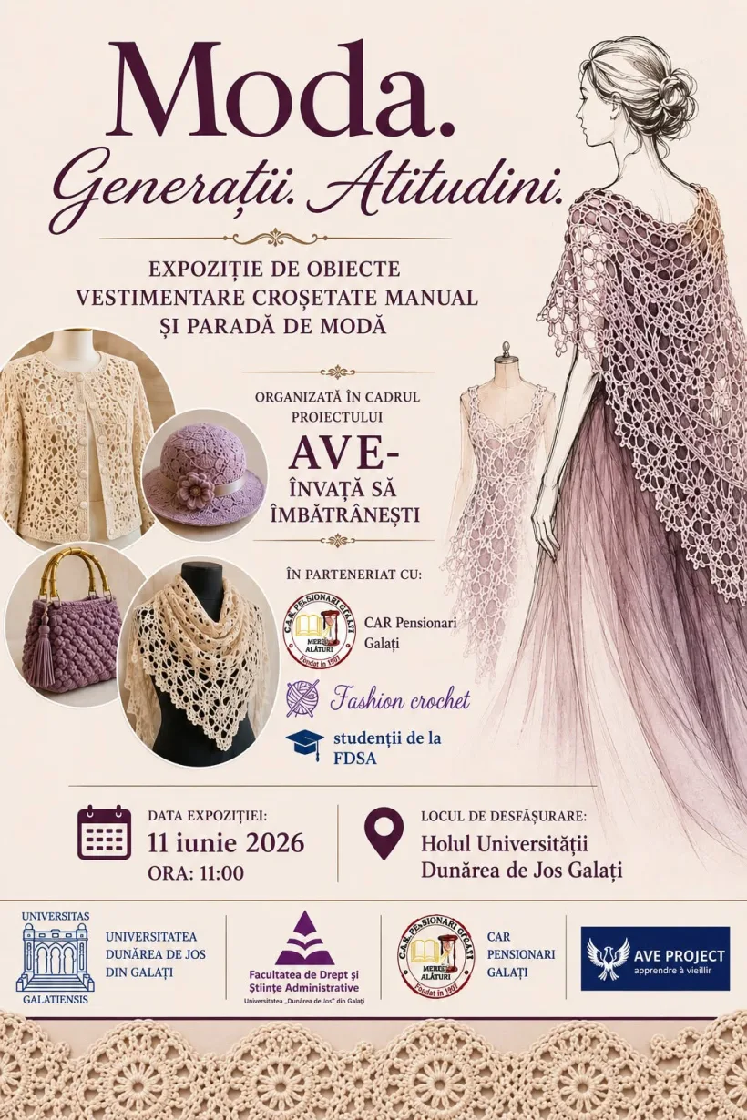 Expoziție de modă în holul Universității „Dunărea de Jos” din Galați